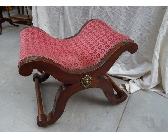 Poltrona in mogano con bronzi XIX sec. Piemonte