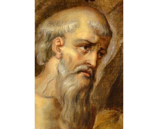 Saint Jerome, 16th-century Italian oil on panel from the entourage of Prospero Fontana (Bologna 1512 - 1597)