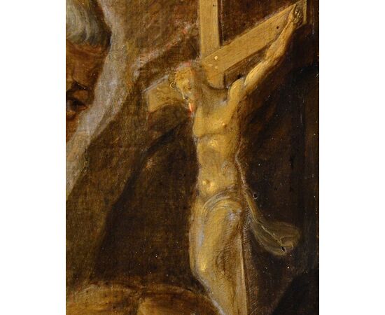 Saint Jerome, 16th-century Italian oil on panel from the entourage of Prospero Fontana (Bologna 1512 - 1597)
