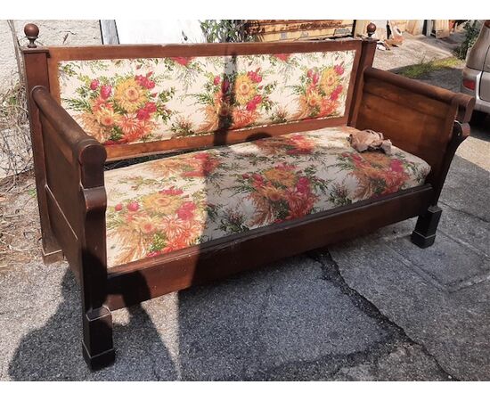 Empire style walnut sofa