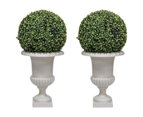 Pair of cast iron vases - SN.