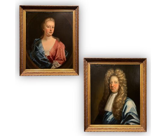 Pair of French portraits