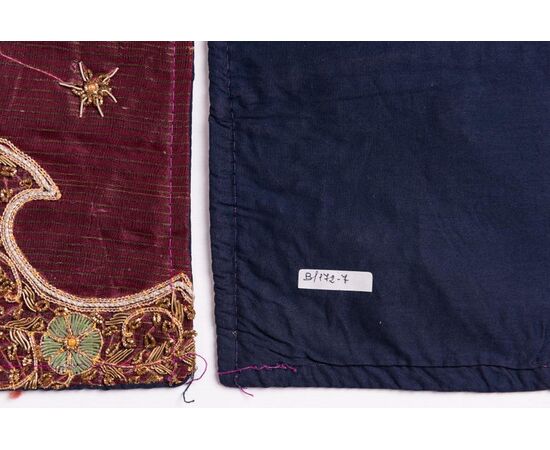 Pair of cushions with antique Indian saris - B/172/6 and 7