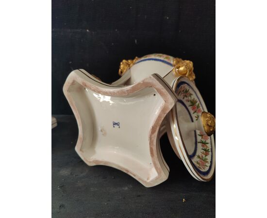 Bellissima coppia di gelaterie in ceramica di Bassano - H 30 cm