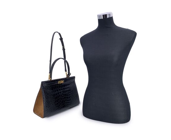 TORY BURCH Borsa a Mano in Tela Col. Nero Lee Radziwill Petite M