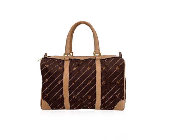 GUCCI Borsa a Mano Vintage in Tela Col. Marrone M