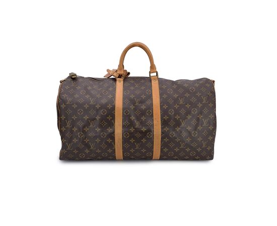 LOUIS VUITTON Borsa da Viaggio Vintage in Tela Col. Marrone Keepall L