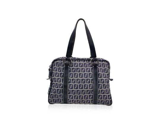 FENDI Borsa a Mano in Tela Col. Blu FF M