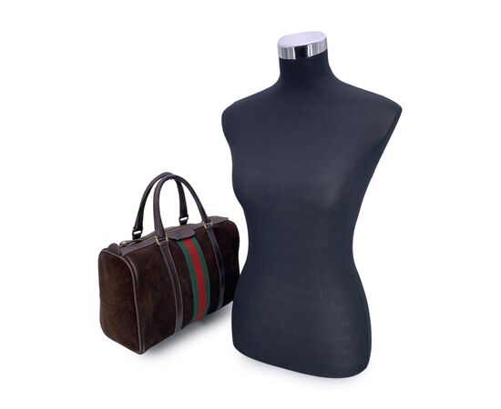 GUCCI Borsa a Mano Vintage in Camoscio Col. Marrone Boston M