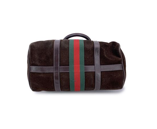 GUCCI Borsa a Mano Vintage in Camoscio Col. Marrone Boston M