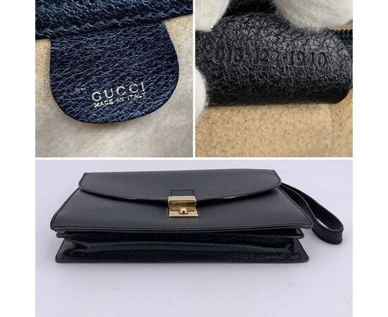 GUCCI Pochette Vintage in Pelle Col. Nero - S