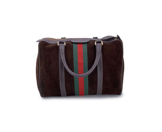 GUCCI Borsa a Mano Vintage in Camoscio Col. Marrone Boston M