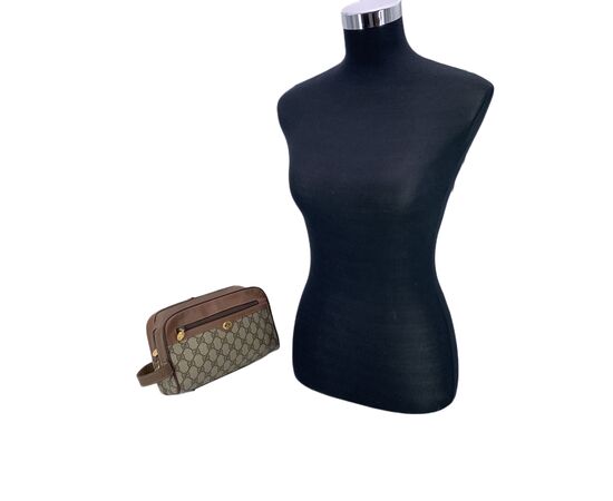 GUCCI Pochette Vintage in Tela Col. Beige M