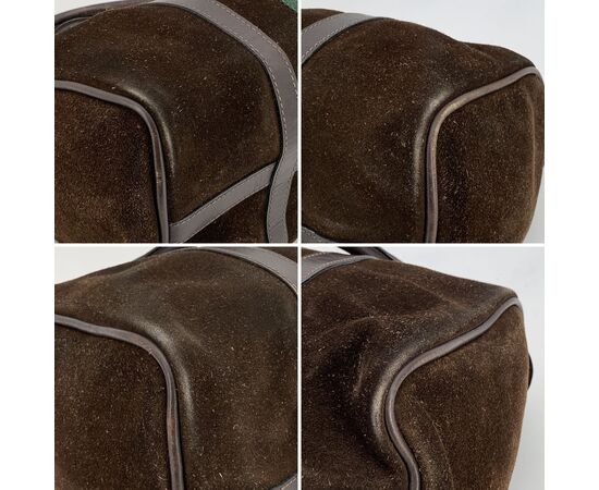 GUCCI Borsa a Mano Vintage in Camoscio Col. Marrone Boston M