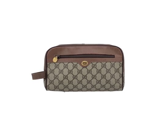 GUCCI Pochette Vintage in Tela Col. Beige M