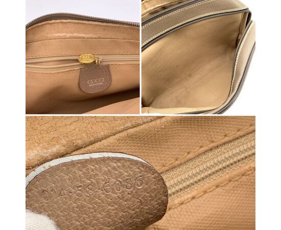 GUCCI Pochette Vintage in Tela Col. Beige M