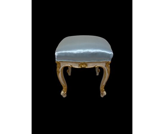 Three lacquered and gilded stools