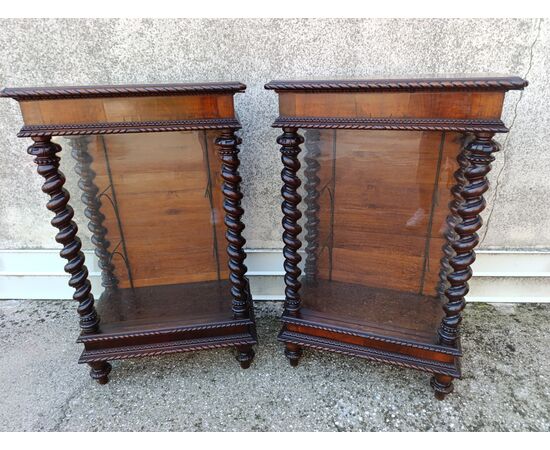 Pair of display cabinets