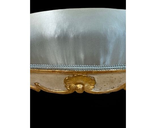 Three lacquered and gilded stools