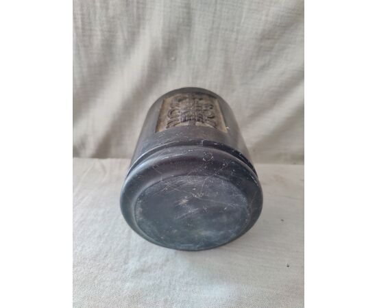 Particolare portapenne in marmo nero marquina - H 17 cm