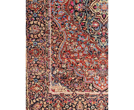 Hand-knotted Kashan Persian carpet – late 19th / early 20th
