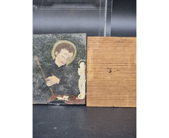 Small glass painting with Saint Luigi Gonzaga – Venetian area, early 19th century