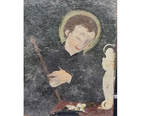 Small glass painting with Saint Luigi Gonzaga – Venetian area, early 19th century