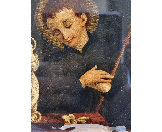 Small glass painting with Saint Luigi Gonzaga – Venetian area, early 19th century