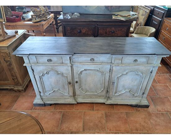 Credenza a 3 ante dipinta dell' Ottocento