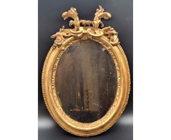 Carved and gilded oval frame – Bologna, early 18th century