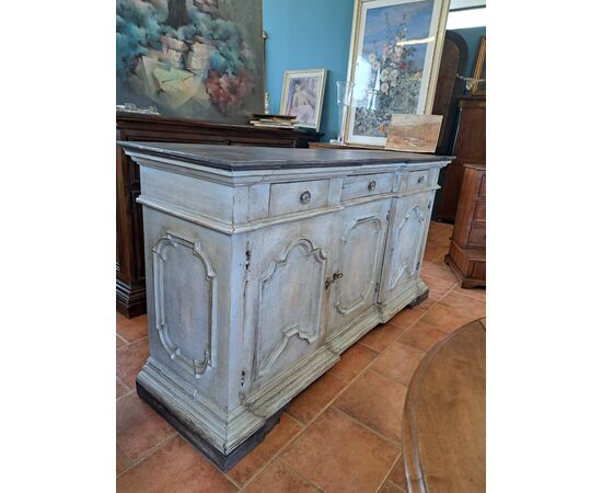 Credenza a 3 ante dipinta dell' Ottocento