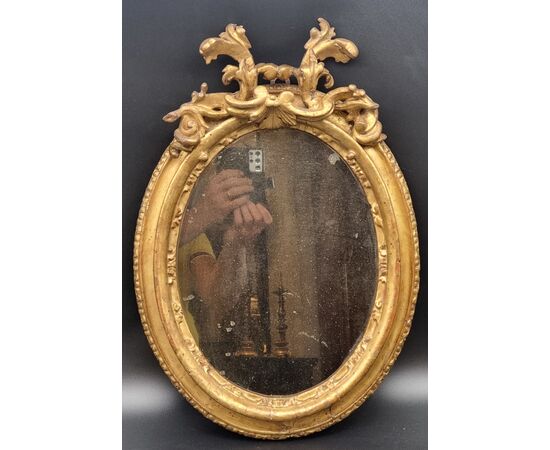 Carved and gilded oval frame – Bologna, early 18th century