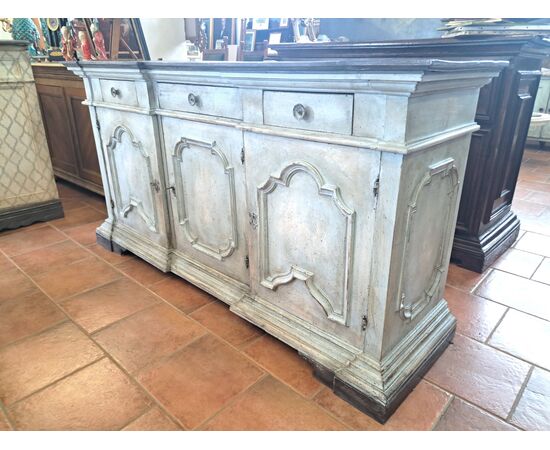 Credenza a 3 ante dipinta dell' Ottocento