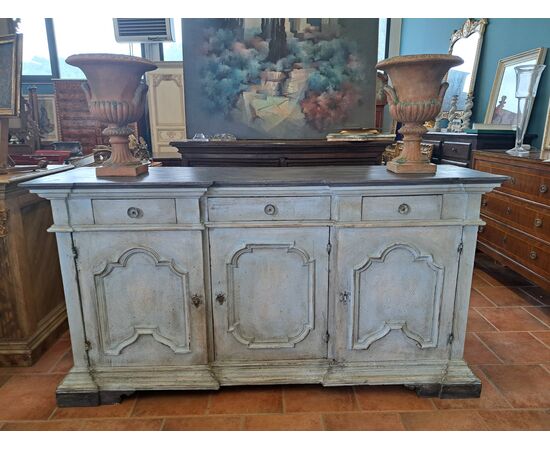 Credenza a 3 ante dipinta dell' Ottocento