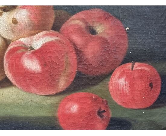 Coppia di nature morte con frutta, caffettiera e cioccolatiera – Nord Italia, fine XVIII - inizi XIX secolo