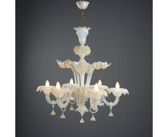 Lampadario Veneziano Murano Fine XIX Secolo