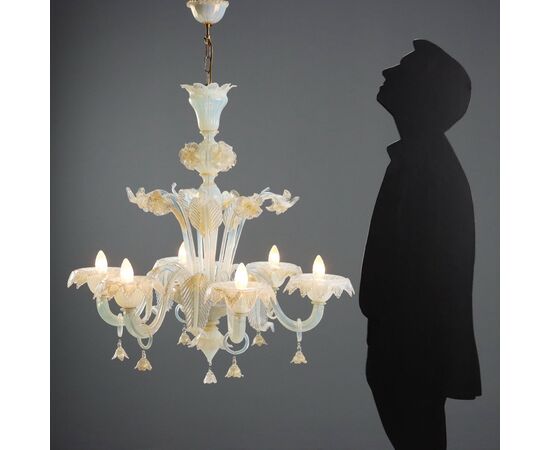 Lampadario Veneziano Murano Fine XIX Secolo