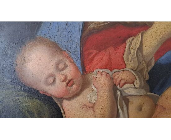 MADONNA CON BAMBINO SU RAME - ITALIA - XVIII SEC.