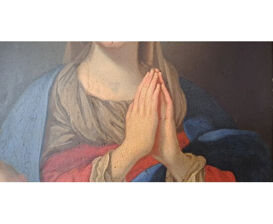 MADONNA CON BAMBINO SU RAME - ITALIA - XVIII SEC.