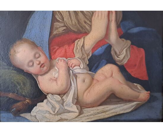 MADONNA CON BAMBINO SU RAME - ITALIA - XVIII SEC.