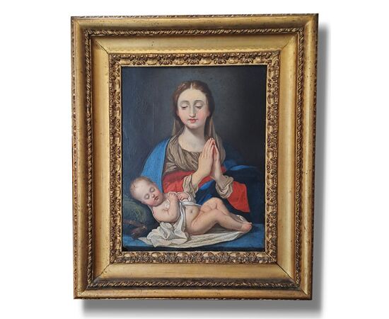MADONNA CON BAMBINO SU RAME - ITALIA - XVIII SEC.