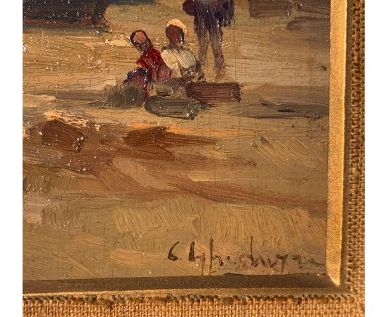 Cesare Gheduzzi (Crespellano 1894 - Torino 1957) - Scena portuale.