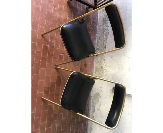 Set di 10 sedie vintage apribili, da cinema o teatro con carrello originale