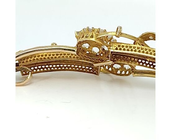 Bracciale in oro con smeraldi e diamanti