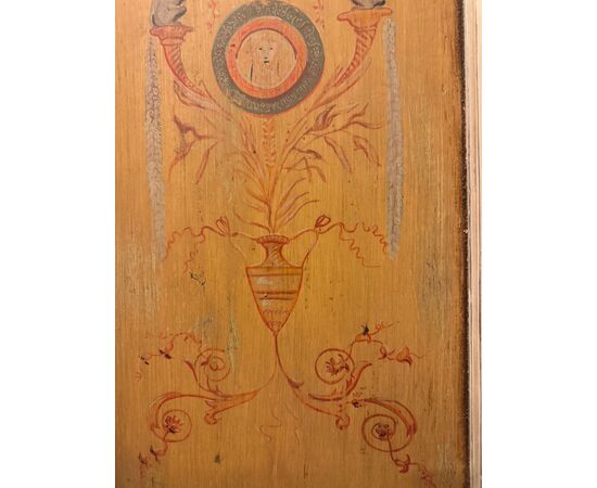 PTL717 - Lacquered and painted door, 18th/19th century, dimensions cm W 119 x H 239