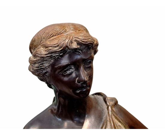 SCULTURA IN BRONZO - " DEVOIR" - ERNEST RANCOULET (1842 - 1905)