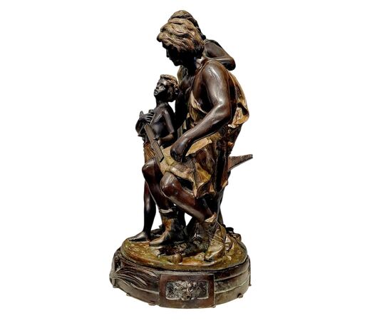 SCULTURA IN BRONZO - " DEVOIR" - ERNEST RANCOULET (1842 - 1905)