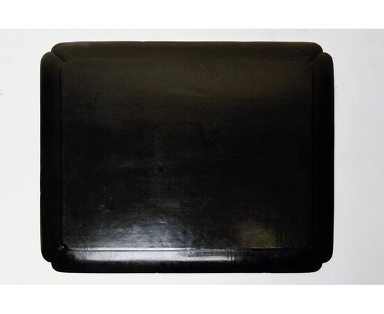 Antique black and mother-of-pearl tray - O/1048 -