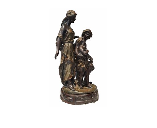 SCULTURA IN BRONZO - " DEVOIR" - ERNEST RANCOULET (1842 - 1905)
