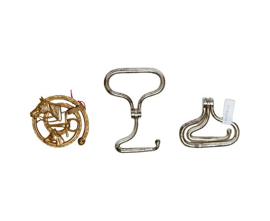 Spilla in bronzo con cavallo e due agganci per stivali - G/330 -